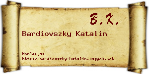 Bardiovszky Katalin névjegykártya